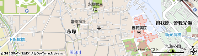 神奈川県小田原市永塚周辺の地図