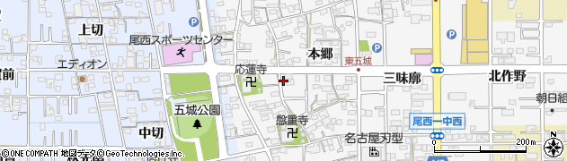 愛知県一宮市東五城本郷528周辺の地図