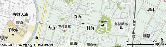 愛知県一宮市千秋町加納馬場寺西2112周辺の地図