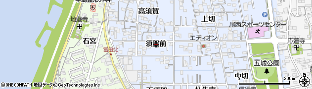 愛知県一宮市西五城（須賀前）周辺の地図
