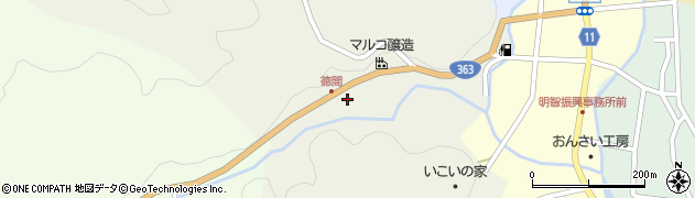 岐阜県恵那市明智町徳間町周辺の地図