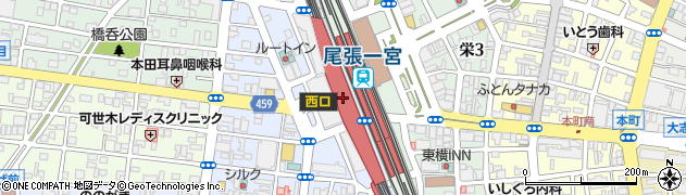 大垣共立銀行名鉄一宮駅 ＡＴＭ周辺の地図