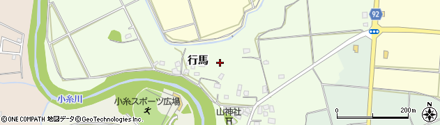千葉県君津市行馬周辺の地図