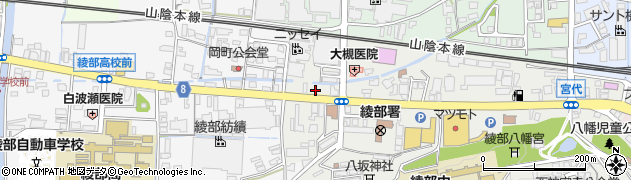 京都府綾部市宮代町土代周辺の地図