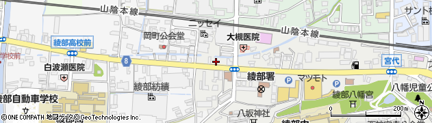 京都府綾部市宮代町（土代）周辺の地図