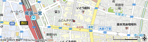 ダイソー一宮本町店周辺の地図