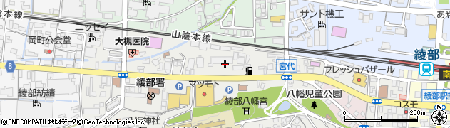 京都府綾部市宮代町（前田）周辺の地図