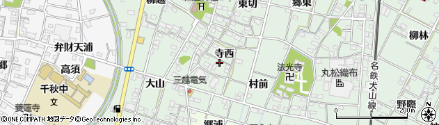 愛知県一宮市千秋町加納馬場寺西2131周辺の地図