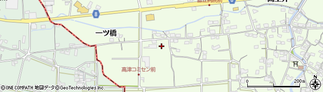 京都府綾部市高津町（西開市）周辺の地図