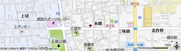 愛知県一宮市東五城本郷523周辺の地図