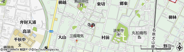 愛知県一宮市千秋町加納馬場寺西2123周辺の地図