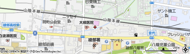 京都府綾部市宮代町（門ノ前）周辺の地図
