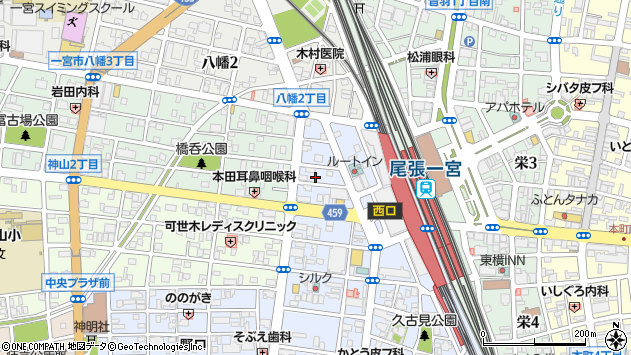 〒491-0912 愛知県一宮市新生の地図