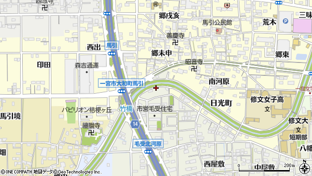 〒491-0937 愛知県一宮市竹橋町の地図