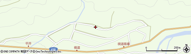 岐阜県恵那市上矢作町横道周辺の地図