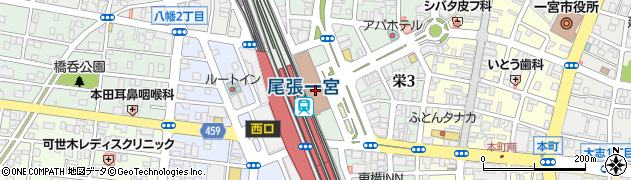 三省堂書店一宮店周辺の地図