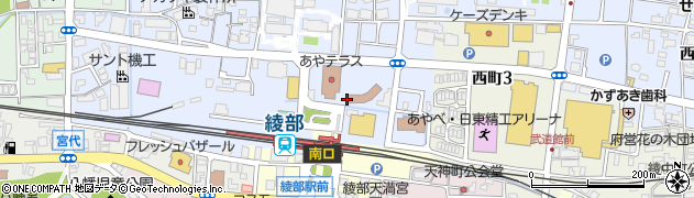 京都府綾部市青野町西馬場下周辺の地図