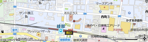 京都府綾部市青野町（西馬場下）周辺の地図