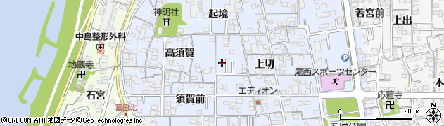 愛知県一宮市西五城上切35周辺の地図