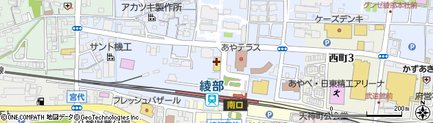 マツダオートザム綾部周辺の地図