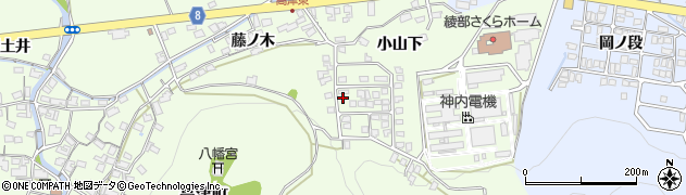 京都府綾部市高津町（両岡谷）周辺の地図