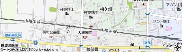 京都府綾部市井倉町（長田）周辺の地図