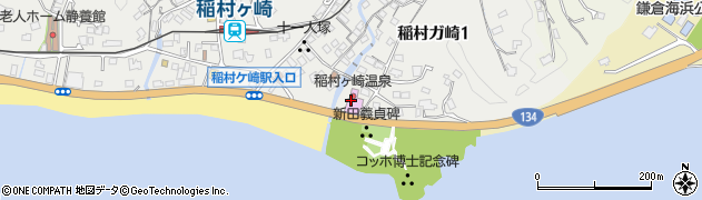 稲村ガ崎温泉・ＭＡＩＮ周辺の地図