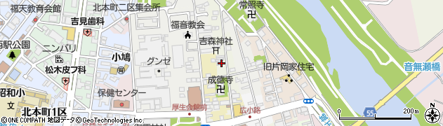 京都府福知山市西町周辺の地図