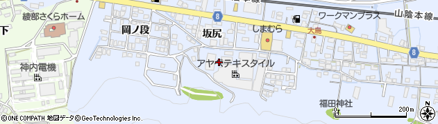京都府綾部市大島町湯屋周辺の地図
