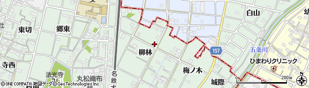 愛知県一宮市千秋町加納馬場柳林周辺の地図