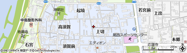 愛知県一宮市西五城上切5周辺の地図