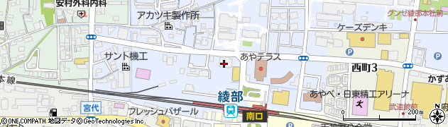 綾部シティホール周辺の地図