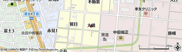 愛知県一宮市大赤見（大橋）周辺の地図