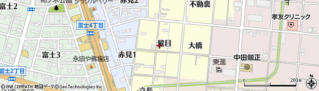 愛知県一宮市大赤見鷺目19周辺の地図