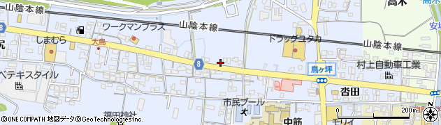 京都府綾部市大島町前田21周辺の地図