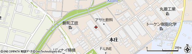 愛知県小牧市本庄412周辺の地図