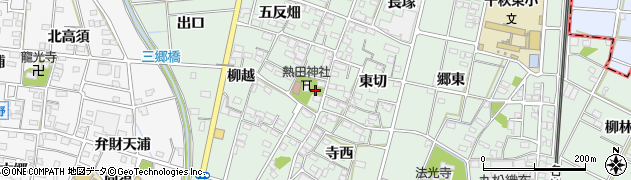 愛知県一宮市千秋町加納馬場西切周辺の地図