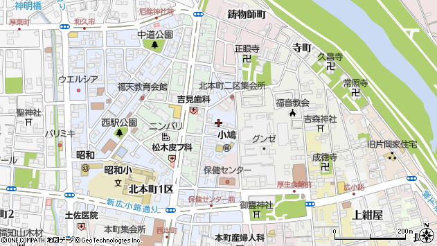 〒620-0042 京都府福知山市北本町二区の地図