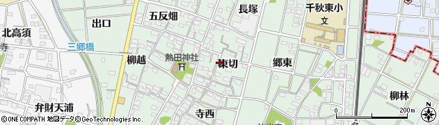愛知県一宮市千秋町加納馬場（東切）周辺の地図