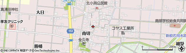 愛知県一宮市北小渕（六貫田）周辺の地図