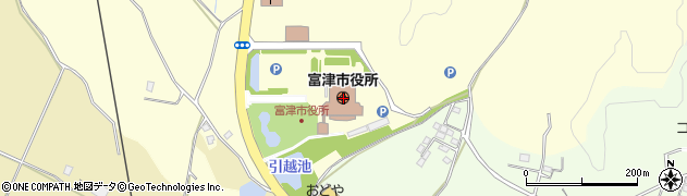 千葉県富津市周辺の地図