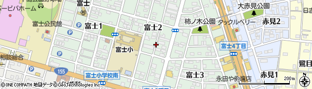 愛知県一宮市富士周辺の地図