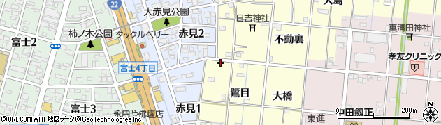 愛知県一宮市大赤見鷺目3周辺の地図