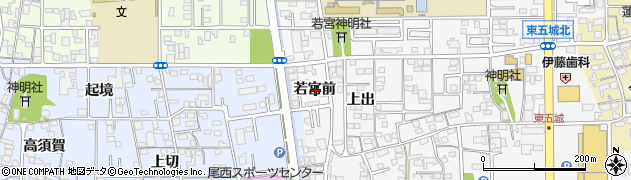 愛知県一宮市東五城若宮前周辺の地図