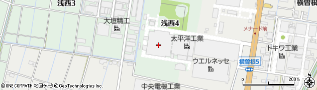 太平洋工業株式会社　東大垣工場周辺の地図