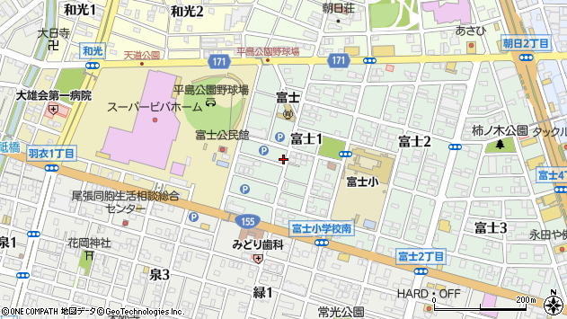 〒491-0024 愛知県一宮市富士の地図