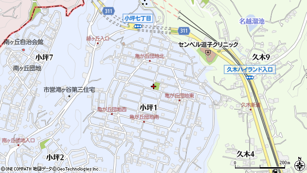 〒249-0008 神奈川県逗子市小坪の地図
