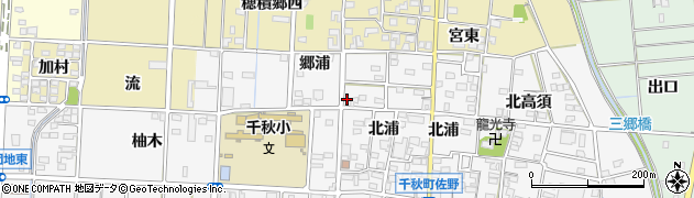 愛知県一宮市千秋町佐野（郷浦）周辺の地図