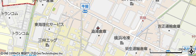 渋沢陸運愛知ターミナル周辺の地図