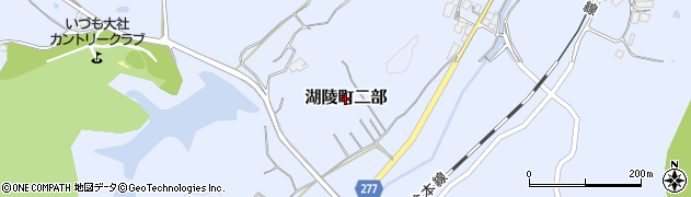 島根県出雲市湖陵町二部周辺の地図